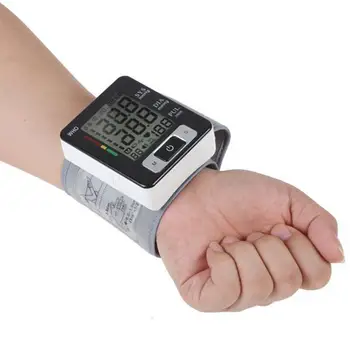 

Digital Blood Pressure Monitor Large LCD Display Adjustable Wrist Cuff Household Tonometer