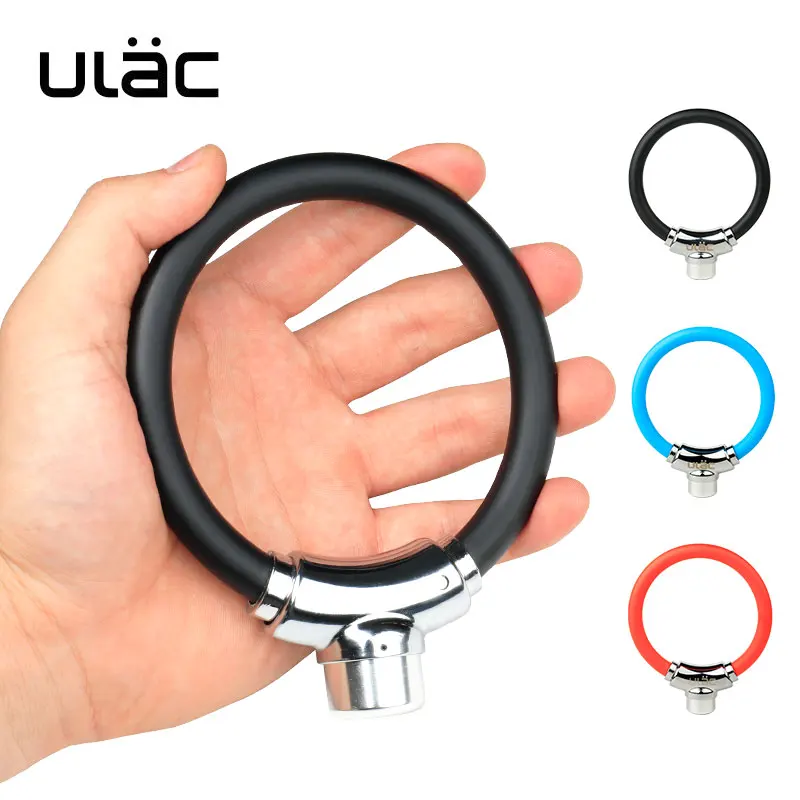 

ULAC The Mood A-1C Bicycle Key Lock Ring Design Silicone Gel Over-moulding Braided steel cable Compact 30CM Brass Core Brass Key