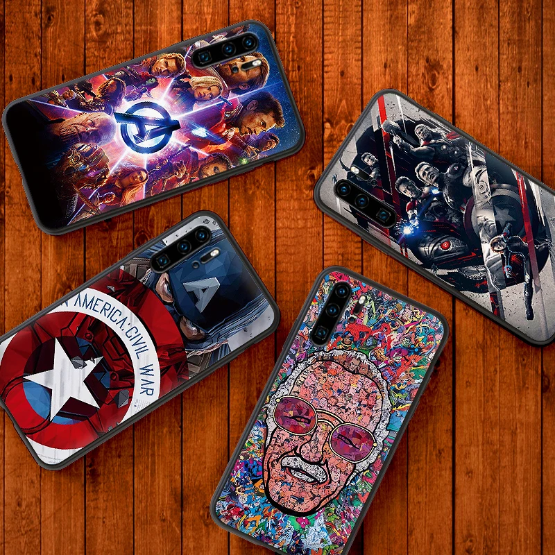 Silicone Phone Case For Huawei Y6 Y7 2018 Y9 Prime Mate 10 20 Pro 2 3 4 Lite Nova 2i 3i 5i Coque Marvel | Мобильные телефоны и