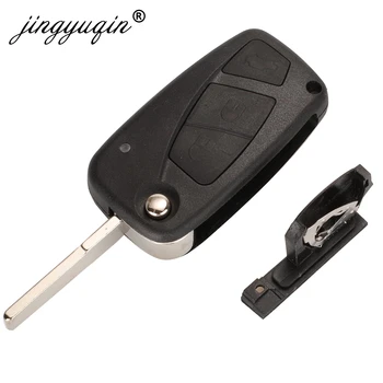 Keyforkess Flip pieghevole a distanza per auto chiave custodia Shell Cover Fob per FIAT Iveco Punto Ducato Stilo Panda Idea Doblo Bravo 2/3 pulsanti - Jingyuqin Flip pieghevole a distanza per auto chiave custodia Shell Cover Fob per FIAT Iveco