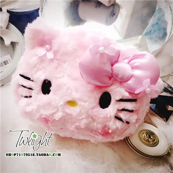 Мультяшная Милая косметичка hello kitty my Melody, женская сумка для хранения косметики с бантом, подарки для девочек - Цвет: 2