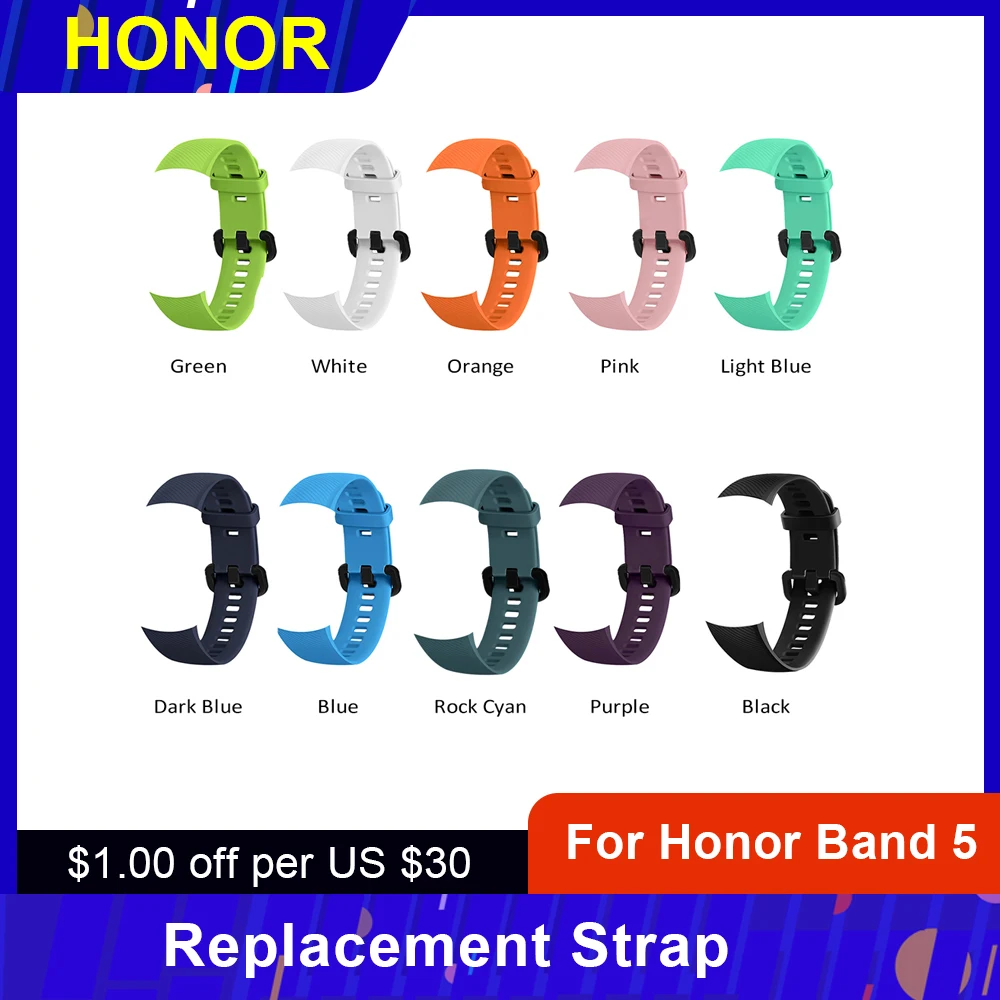 Сменный ремешок для Honor Band 5 силиконовый гелевый браслет аксессуары наручных