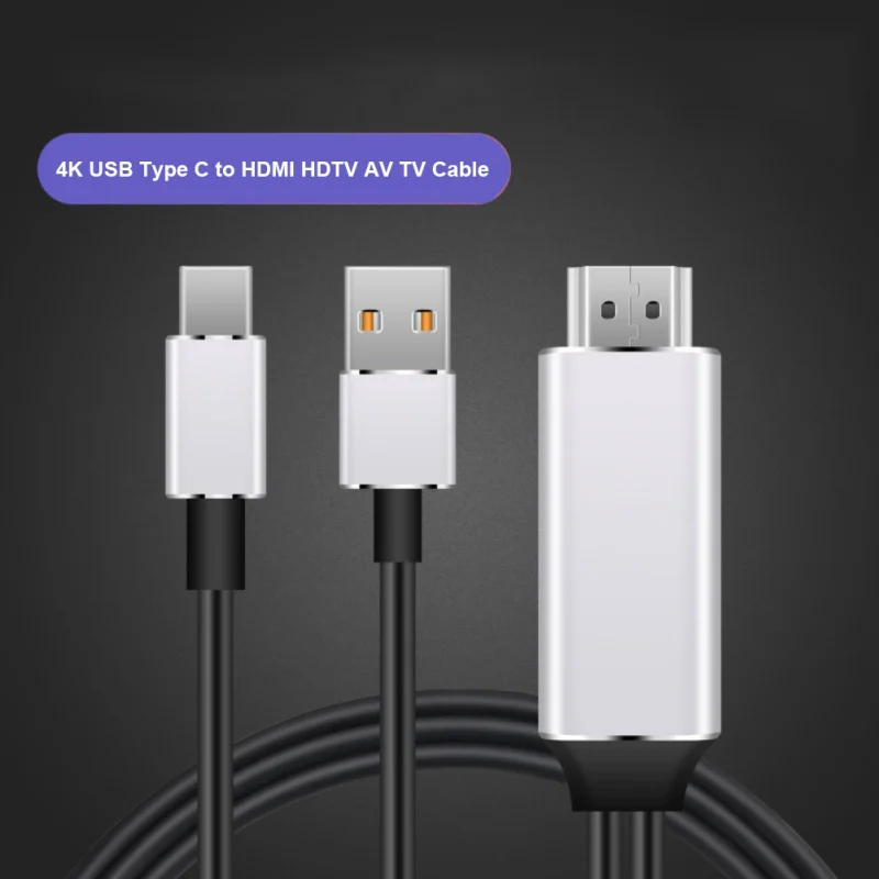 2 м USB C к HDMI кабель конвертер 4 к usb type C USB HDMI кабель HDMI Tipo C кабель для samsung huawei mate 10 Lumia 950XL Iphone