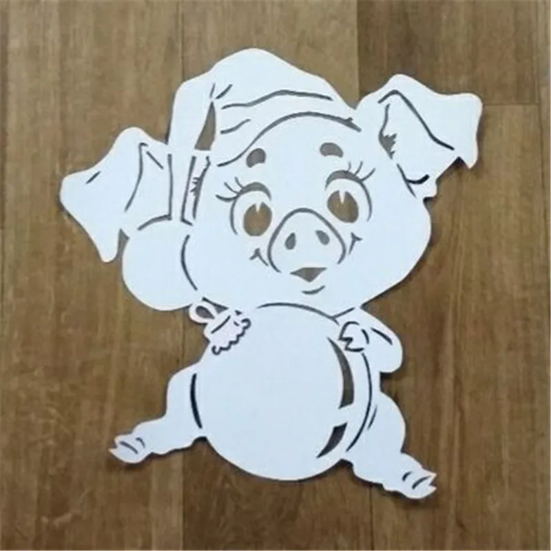 

GJCrafts Animal Dies Cute Pig Metal Cutting Dies Scrapbooking for Card Making New 2019 DIY Embossing Cuts New Craft Die