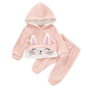 

Fall baby girls clothes sets outfits hooded rabbit Top + pants tracksuit for newborn infant baby girls suit costume clothes sets