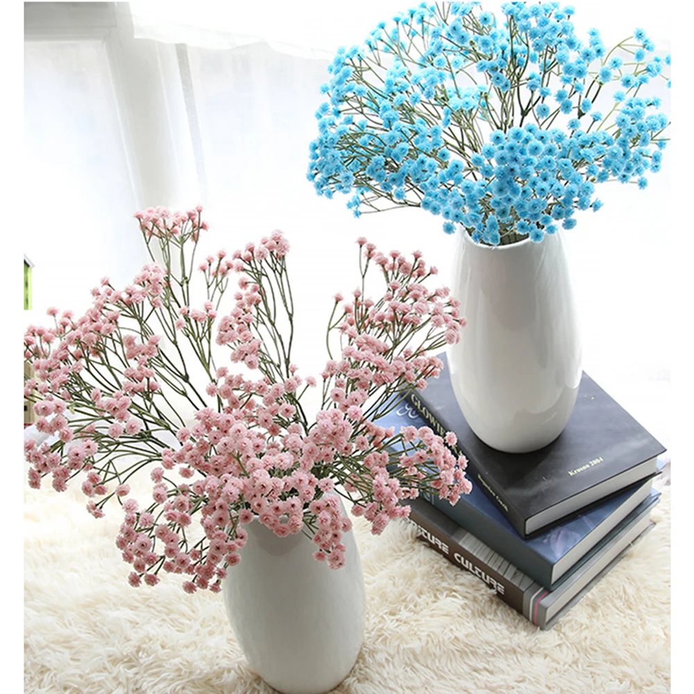90 головок/набор Gypsophila цветы поддельные цветы Ложные Gypsophila для домашнего свадебного декора Подарочная коробка с переключателями цветок искусственные цветы
