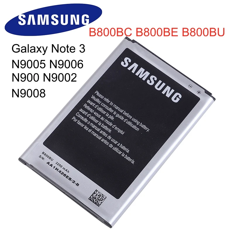 Оригинальный аккумулятор SAMSUNG B800BE B800BC B800BU для Samsung Galaxy Note3 N900 N9002 N9005 N9006 N9008 сменный