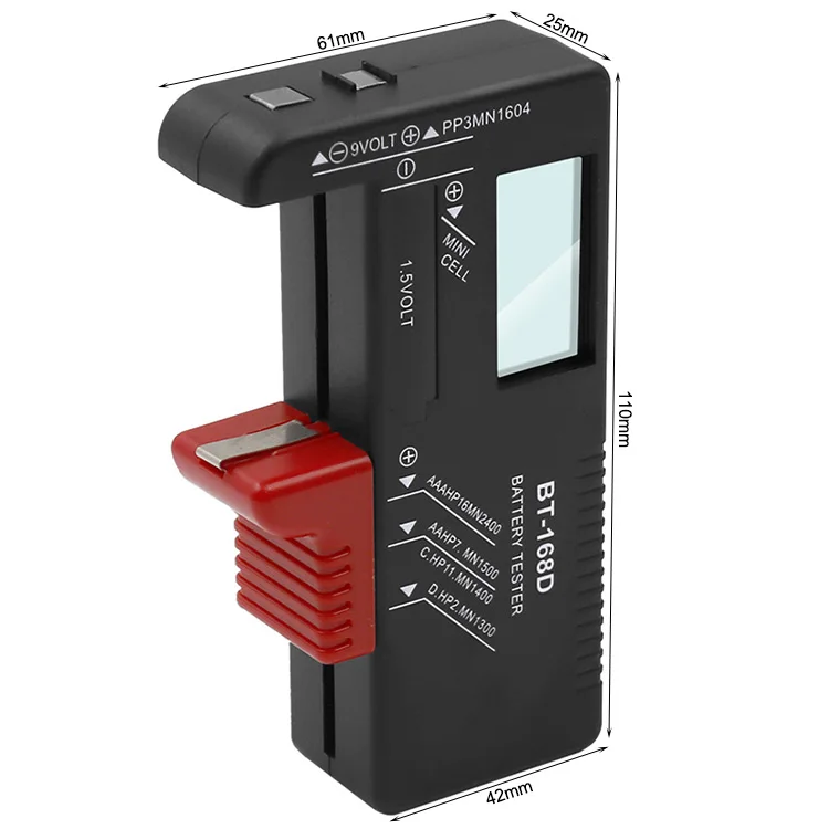 Цифровой аккумулятор Емкость диагностический инструмент тестер батареи ЖК-дисплей проверка AAA AA кнопки сотового Универсальный Тестер
