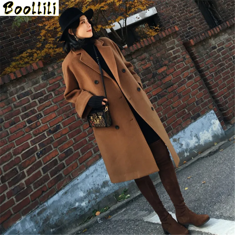

Boollili Women's Woolen Coat Female Autumn And Winter Long Jacket Women Maxi Size 5XL Cashmere Coats Padded Jackets Casaco