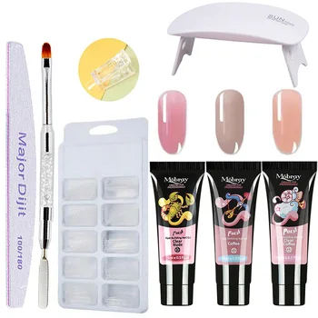 

Nail Art Manicure Tools Nail Cruing Lamp Polish Crystal Pen Nail File 3 Colors Quick-dry Nail Molds for Nail Extension