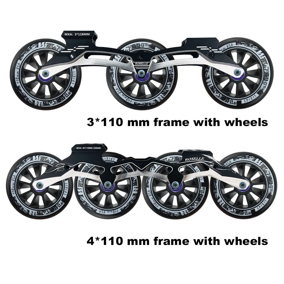 Speed Slalom Slide Rs Inline Roller Skates Frame 3*100/110mm Wheels