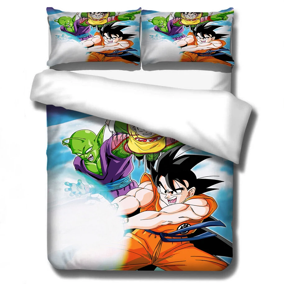 Dragon Ball Z Комплект постельного белья, пододеяльник, наволочки, мультяшный аниме Dragon Ball, Комплект постельного белья, s постельное белье(без простыни - Цвет: 7