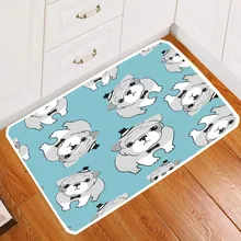 Радужный цветочный приветственный коврик с мультяшными собаками коврик для гостиной Противоскользящий коврик для ванной комнаты домашние коврики 40X60 50X80 см