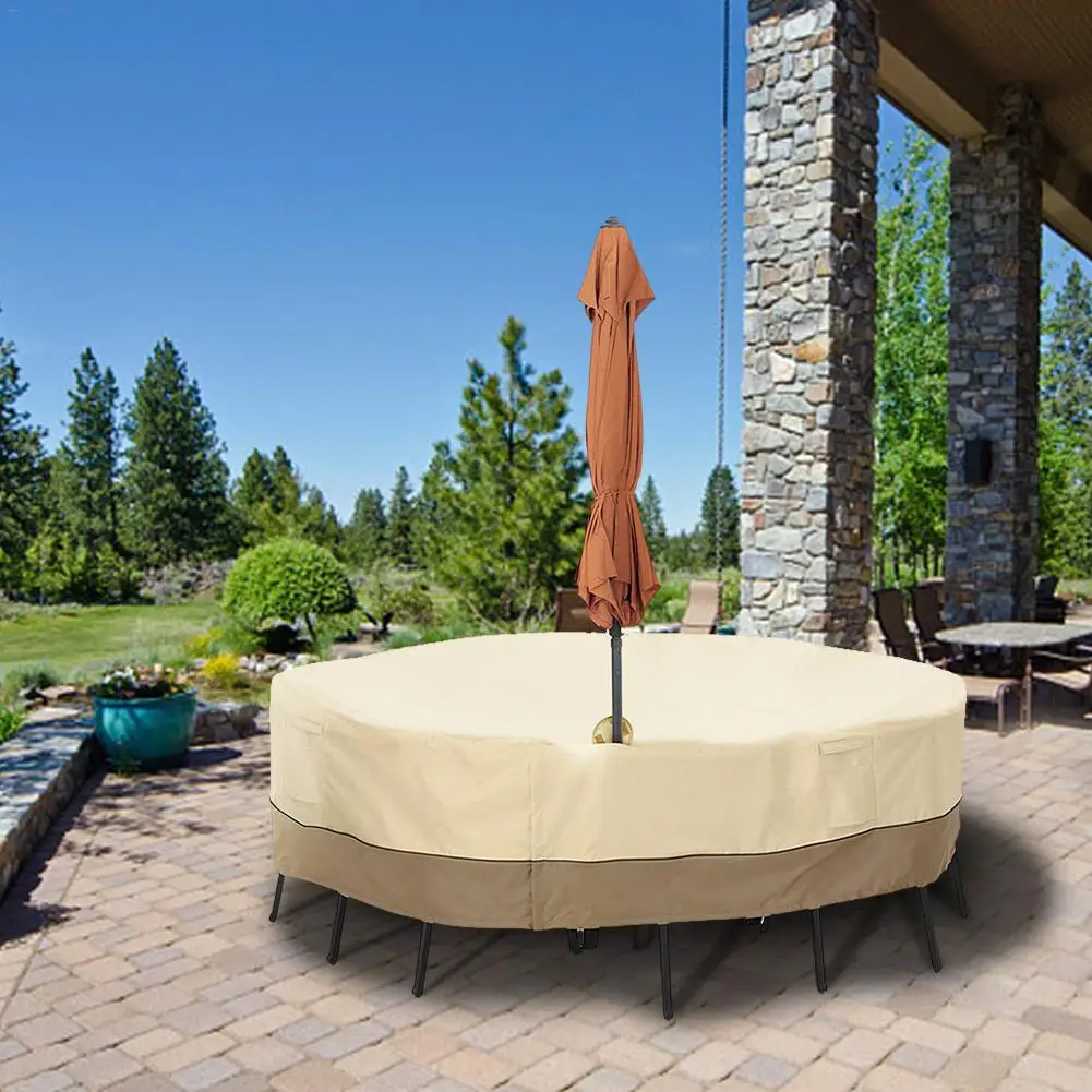 patio table and chairs cover with umbrella hole