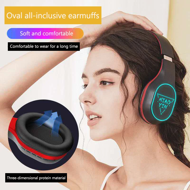 Cool audiophile heavy bass Bluetooth TB6 headset automatically 9D connects smooth sound quality flash flagship sport headset