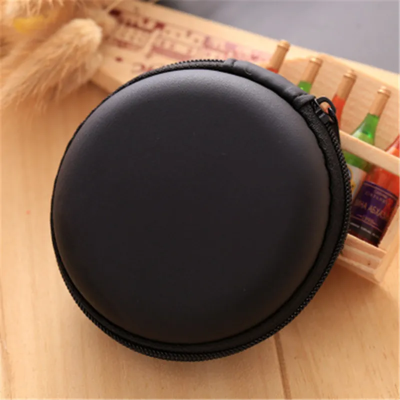 Портативный мини-раунд жесткий хранение наушников чехол для наушников SD TF карты Черный Синий Розовый Фиолетовый Красный для Xiaomi для samsung