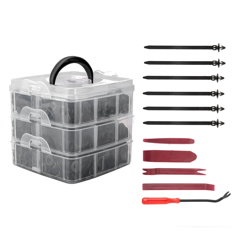 

620Pcs Car Retainer Clips Kit Auto Plastic Fasteners Auto Bumper Rivet Retainer Push Engine Cover Clips Car Interior Accessories