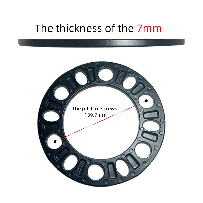 Комплект из 4 предметов для локатора колеса автомобиля прокладка ступицы из алюминиевого сплава 6-139,7 мм толщина 7 мм центральное отверстие 106 мм