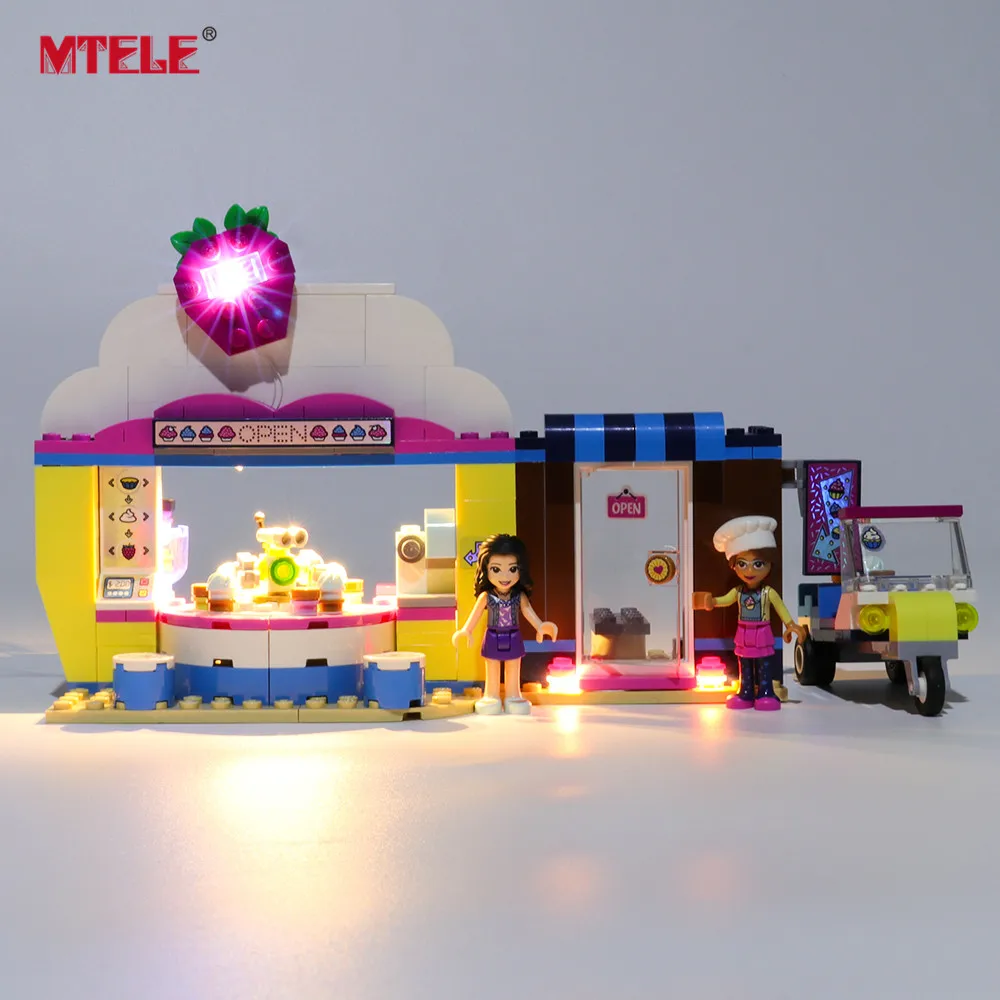 

MTELE Brand LED Light Up Kit For Friends Series Olivia's Cupcake CafÃ© Lighting Set Compatile With 41366