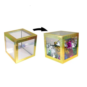 

Crystal Box Stage Professional Magic Tricks Props Appearing Flowers Easy Doing