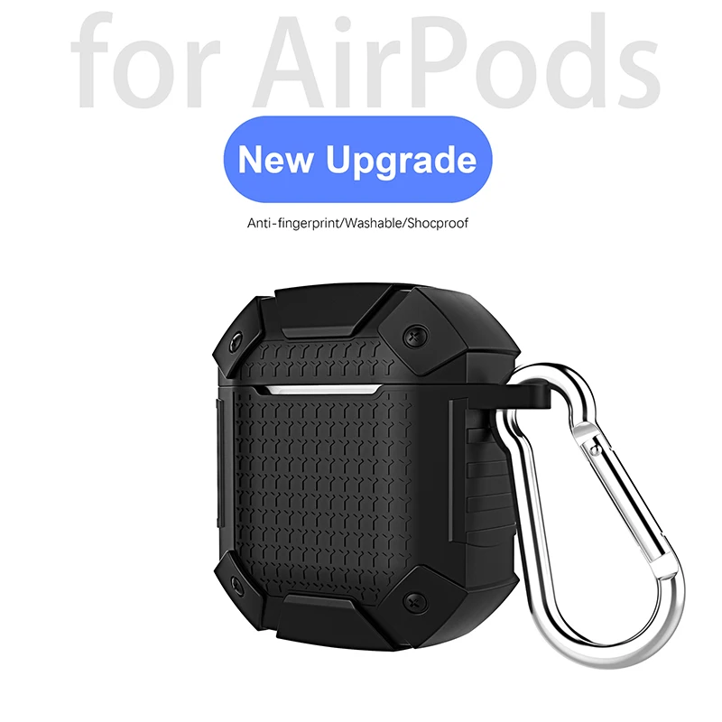 

Silicone Earphones Case For Airpods 1 2 Headset Case Bluetooth Knight Armor Earphone Protective Case Cover Box Earphone Shell