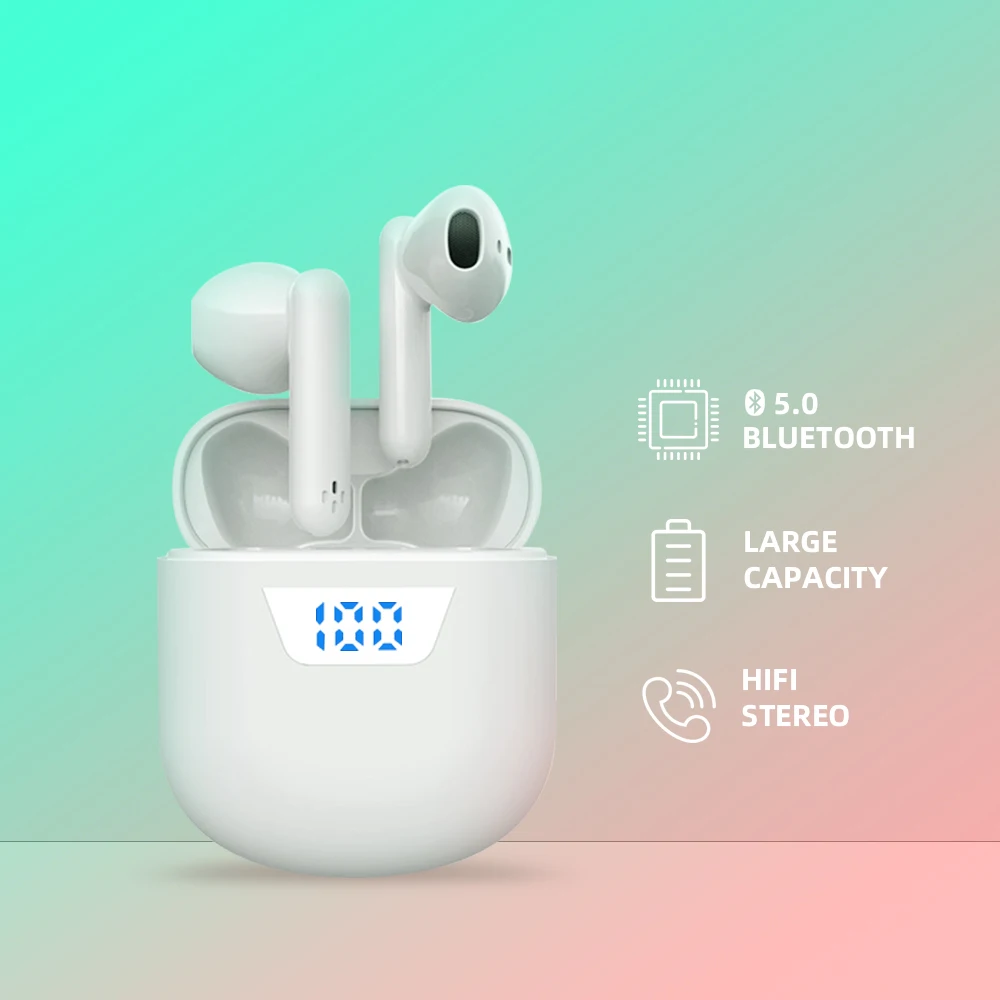 

Bluetooth Earphone Wireless Headphones TWS HiFi 3D Stereo Headset In-Ear Sports Handsfree Earbuds With Microphone LED Display