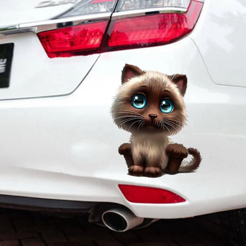 

Car Body Sticker Animal 3D Cartoon Lovely Cat 15*18cm Widow And Decals For Kids Car Styling Car Interior Accessories Decoration