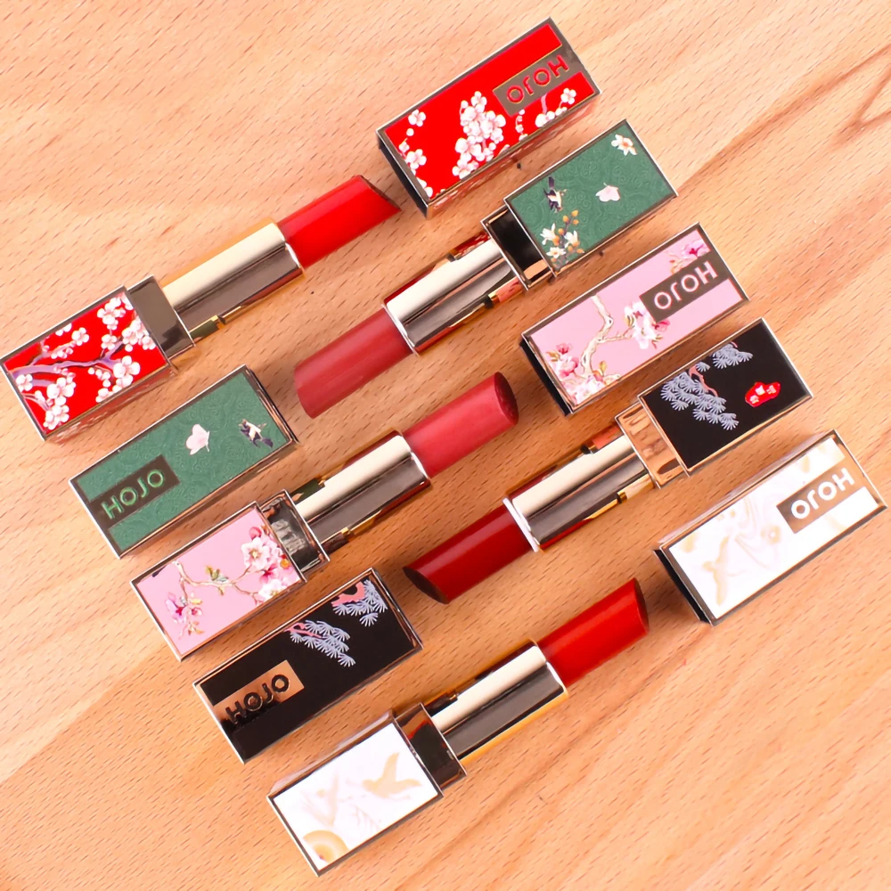 HOJO 5 Colors court style Lipstick Moisturizing Waterproof Long Lasting Lip Stick Cosmetic Makeup Chinese Style Easy to Wear HOJO 5 Colors court style Lipstick Moisturizing Waterproof Long Lasting Lip Stick Cosmetic Makeup Chinese Style Easy to Wear