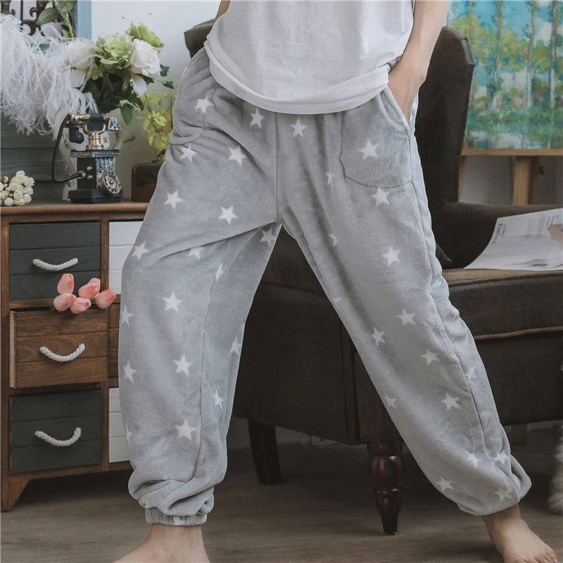 Autumn Women's Casual Pajama Pants Men Fleece Lounge Sleep Bottoms Warm Flannel Couple Homewear Trousers Plus Size Sleepwear Autumn Women's Casual Pajama Pants Men Fleece Lounge Sleep Bottoms Warm Flannel Couple Homewear Trousers Plus Size Sleepwear
