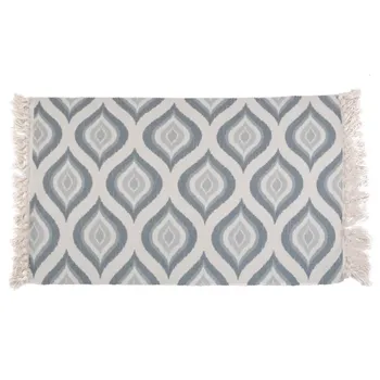 

Bohemian Decorative Floor Carpet With Tassel Knitted Carpet Muslin Area Rug For Bedroom Bathroom Entryway Portable Prayer Mats