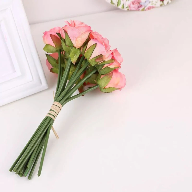Искусственные цветы высокого качества с 12 головками, ночной аромат, Нефритовая Роза, свадебные цветы для невесты, реквизит для фотосессии, поддельные украшения для дома - Цвет: 6