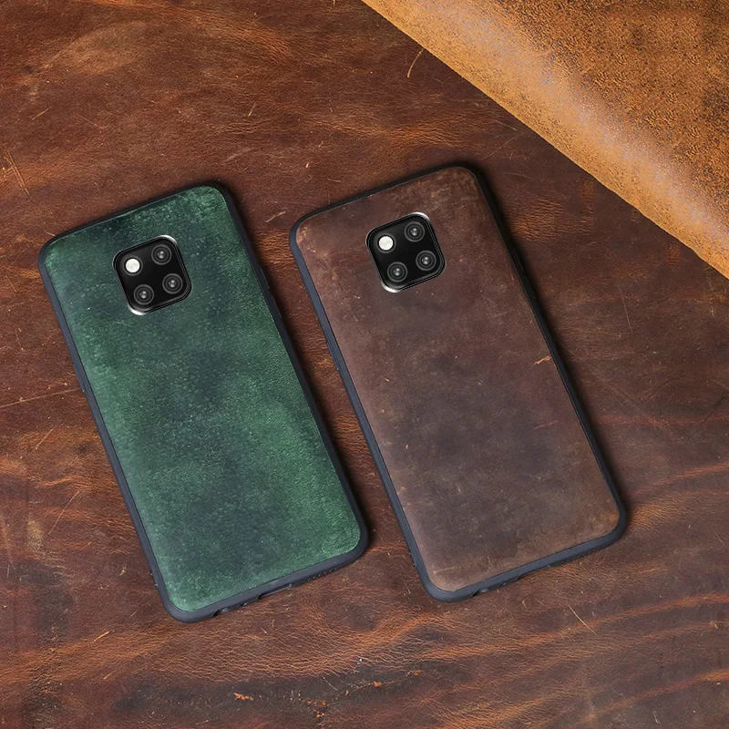 Retro Leather phone case for Huawei mate 20 10 Lite 9 pro Genuine leather fundas huawei y9 2019 y7 honor 20pro | Мобильные телефоны