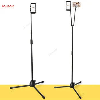 

Tripod mobile phone live bracket outdoor photography microphone clip universal double position floor type lifting frame CD50 T07