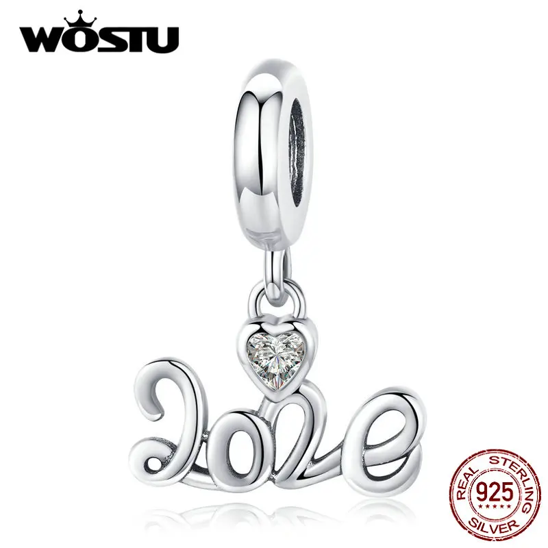 

WOSTU Authentic 925 Sterling Silver Love of 2020 Heart Charms Fit Original Bracelet Pendant Beads For Women Jewelry CQC1354