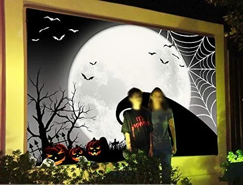 Hallowmas вечерние поставки с принтом "Кошмар перед Рождеством" фон для фотосъемки с изображением винил Тыква летучие мыши лес патч полный лунный свет для Хэллоуина