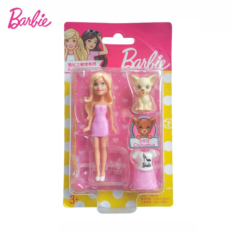 Мини кукла Барби Mattel милая серия домашних животных принцесса девочка подарок на