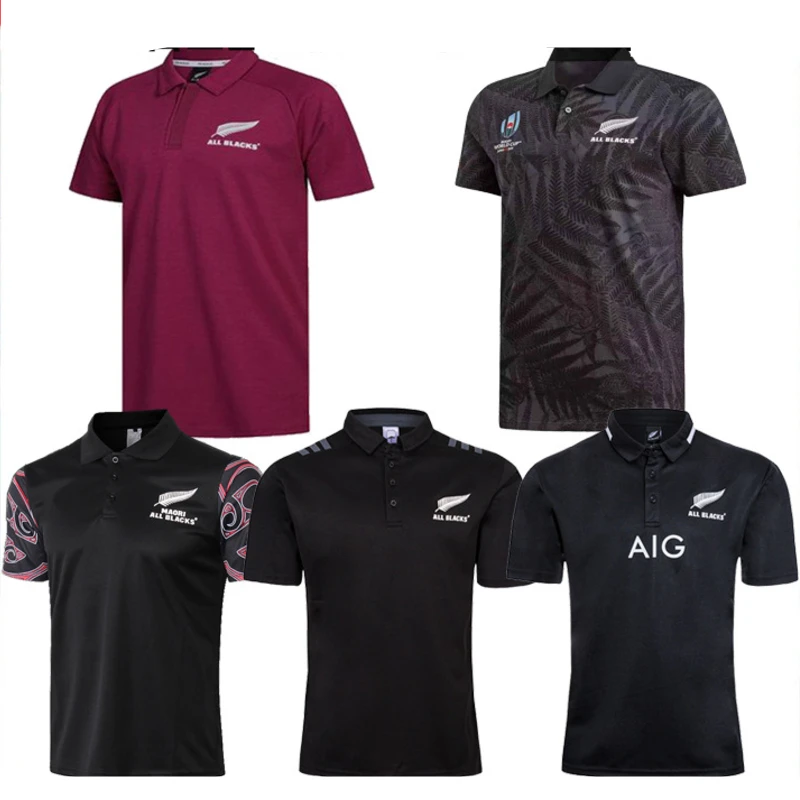 Camiseta de Rugby de todos los negros, camiseta de Nueva Zelanda, ropa de Rugby, camiseta de rendimiento, 4xl, 5xl