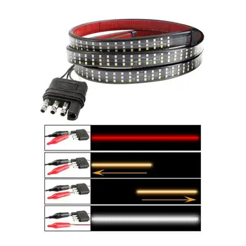 

Car Truck Flexible LED Strip Light Tail Tailgate Light Bar 3Row Reverse Brake Driving Turn Signal Lamp