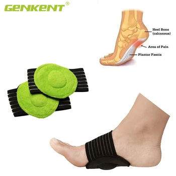 

Genkent 1Pair Plantar Fasciitis Arch Aid Feet Cushion Sleeve Pad Flat Arch Support Orthopedic Insoles Heel Foot Orthotic