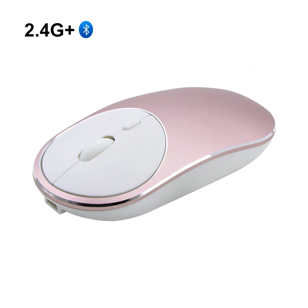 CHUYI Bluetooth 4,0+ 2,4G Беспроводная Двухрежимная мышь перезаряжаемая из алюминиевого сплава Бесшумная Mause USB Оптическая Компьютерная лазерная мышь