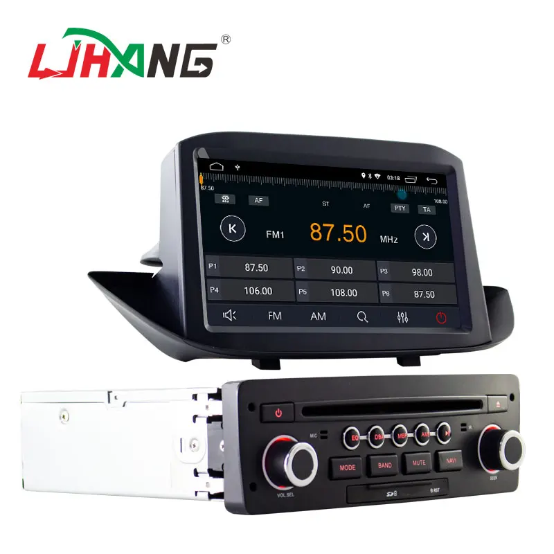 LJHANG 8 дюймовый автомобильный DVD плеер Android 10 для Peugeot 308 2010 2015 WIFI мультимедийный GPS