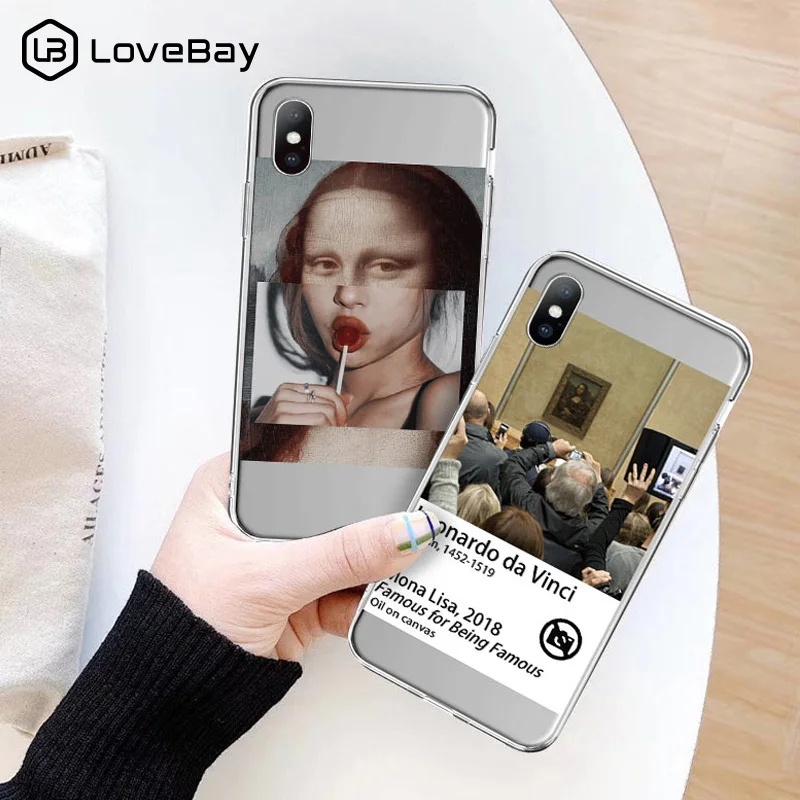 

Lovebay Art Abstract Case For iPhone 7 8 6 6S Plus 11 Pro X XR XS Max 5s SE Soft TPU Transparent Phone Cases Silicone Back Cover