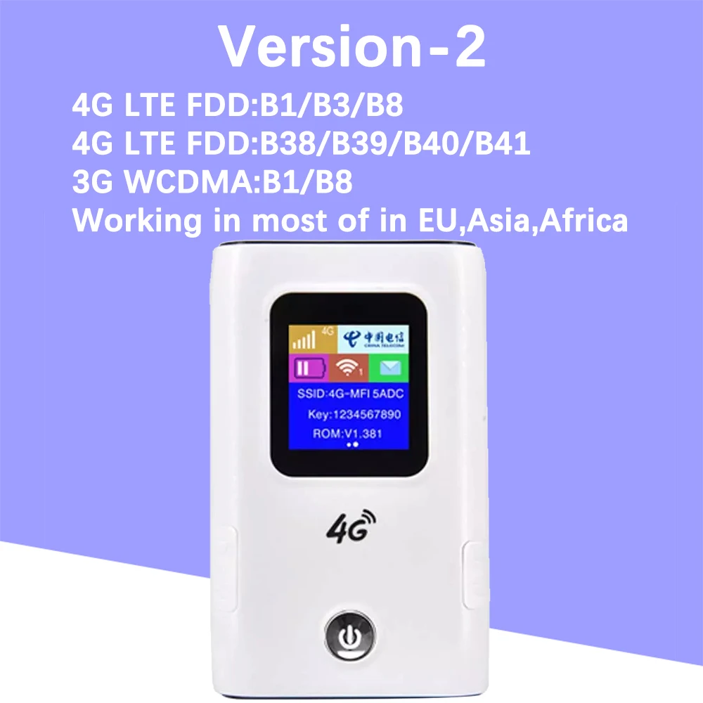 KuWFi 4G WiFi Router 5200mAh Power Bank 4G LTE Pocket Mobile Wifi Hotspot Unlock FDD/TDD Global Sim Card Up to 10 User 