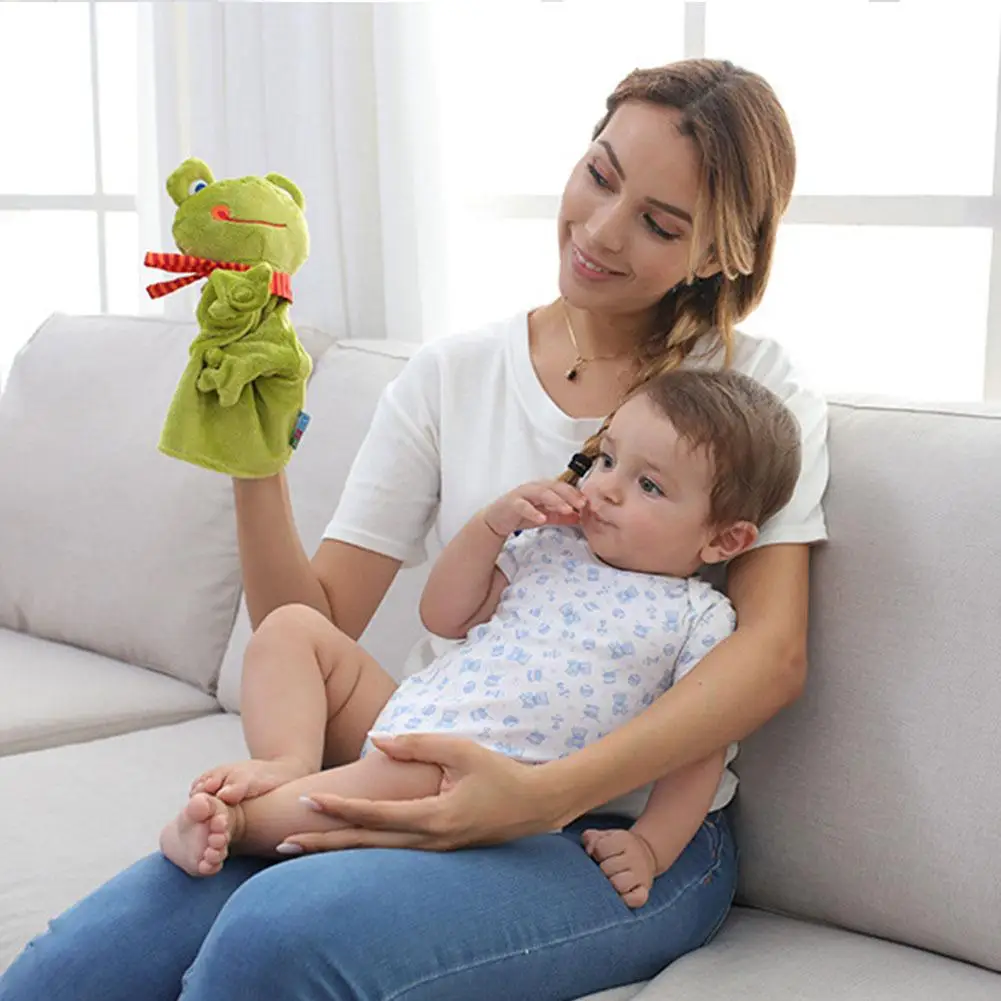 Милая мультяшная животное кукла обезьяна и лягушка утка наручная игрушка кукла детское нежное полотенце куклы для детей