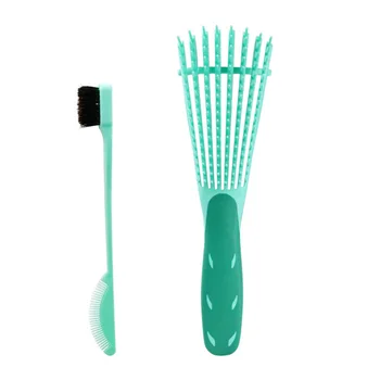 

1pc Massage Comb Durable Long Handle Portable Plastic Hairdressing Comb Claw Comb Hair Detangle Brush with Eyebrow Brush