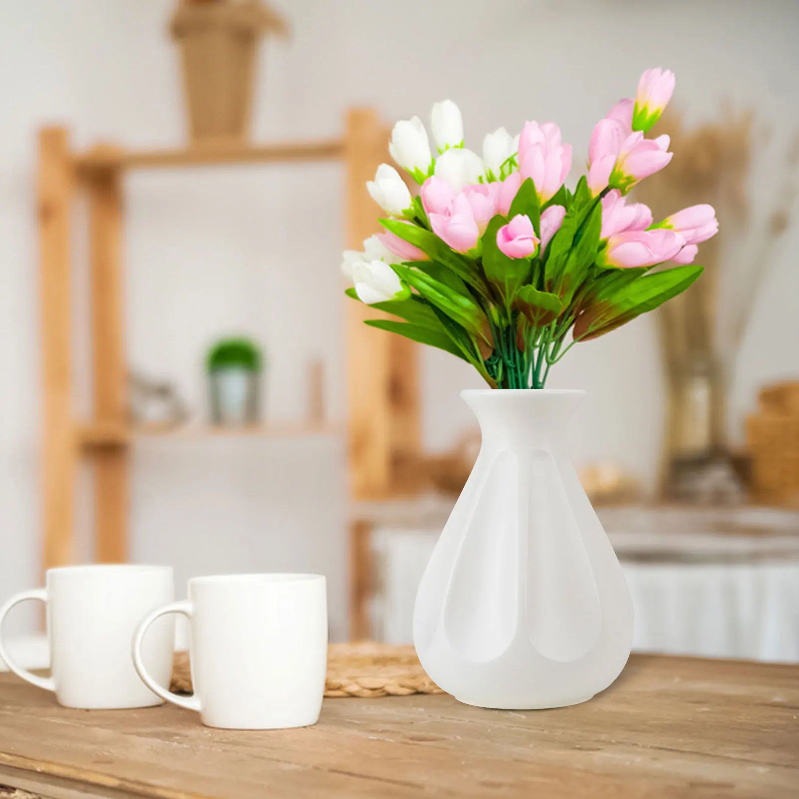 Vase à Fleurs en Verre - Vase en Verre Transparent - Vase Haut en Verre