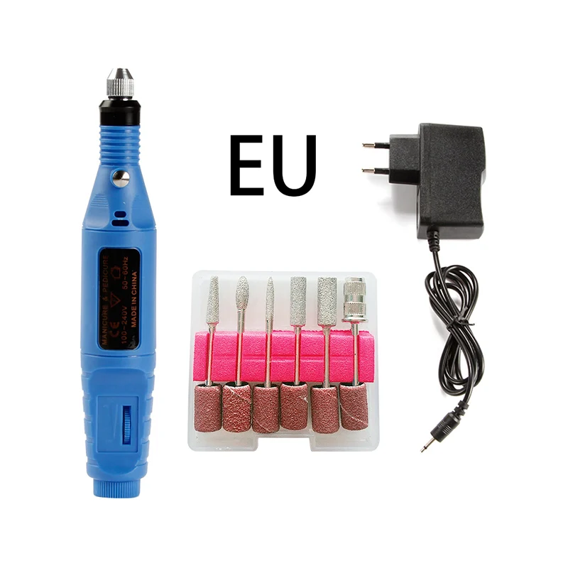 GJ1451BEU Acrylic Nail Drill USB Electric Apparatus for Manicure Gel Cuticle Remover Milling Drill Bits Pedicure Machine Nail Art Cutters - Цвет: GJ1451BEU