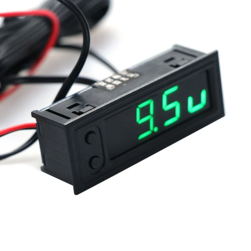 DIY Многофункциональные часы автомобиля температура батарея Напряжение монитор вольтметр DC 12 В Прямая поставка поддержка