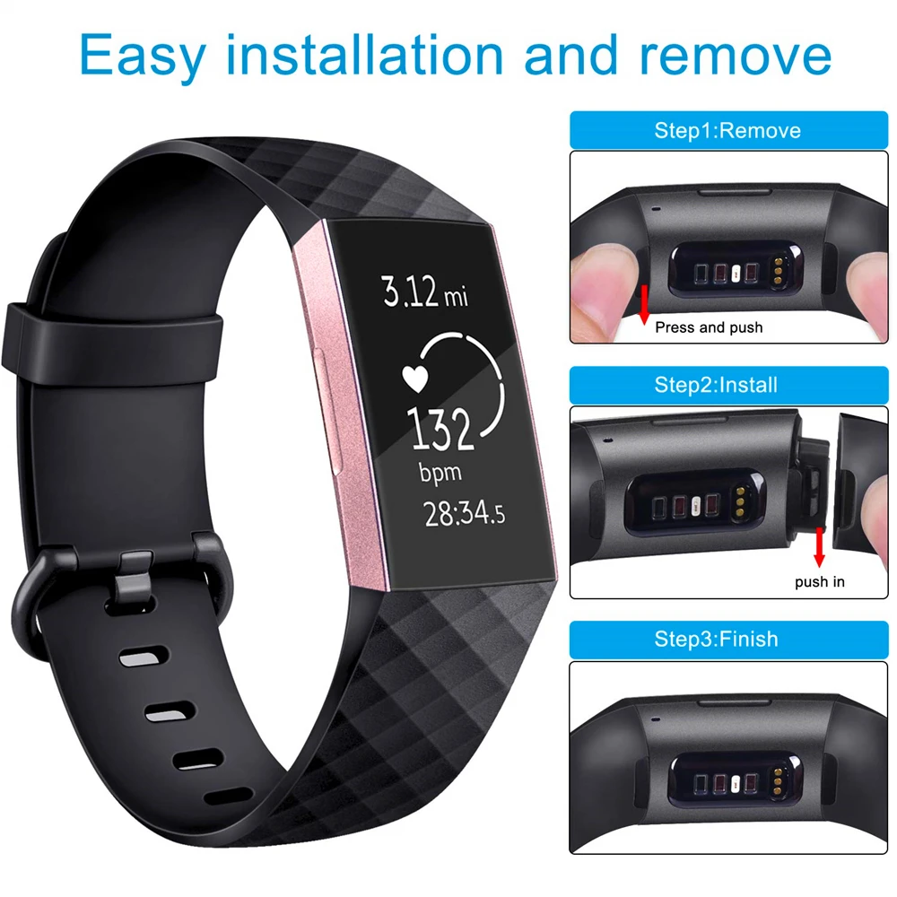 Цветной браслет для Fitbit Charge 3 Band силиконовый браслет для Fitbit Charge 3/3SE сменный ремешок для Fitbit Charge 3 ремешок