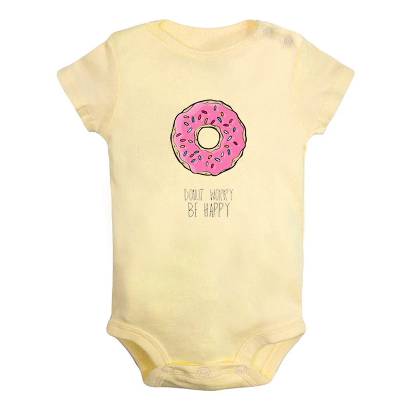 JcBaby1180YD Милый комплект одежды для новорожденных с рисунком «не волнуйтесь», «пончик», «быть счастливым», «банан», «играть на гитаре», спортивный костюм с принтом для младенцев, боди, одежда - Цвет: JcBaby1180YD